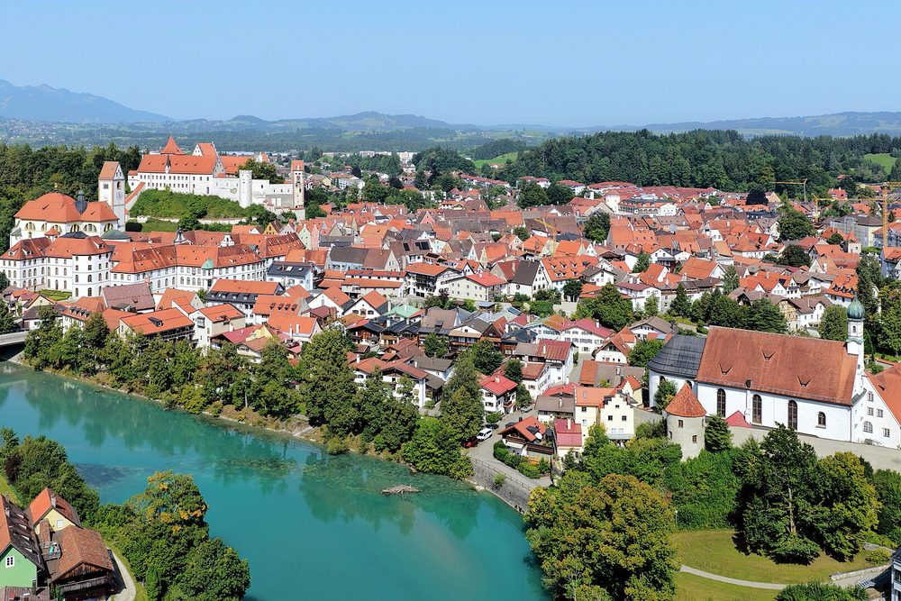 Die Altstadt von Füssen am Lech